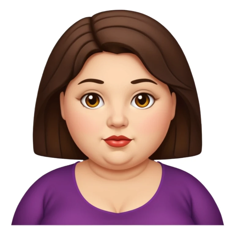 very fat handsome rich brunette woman sticker