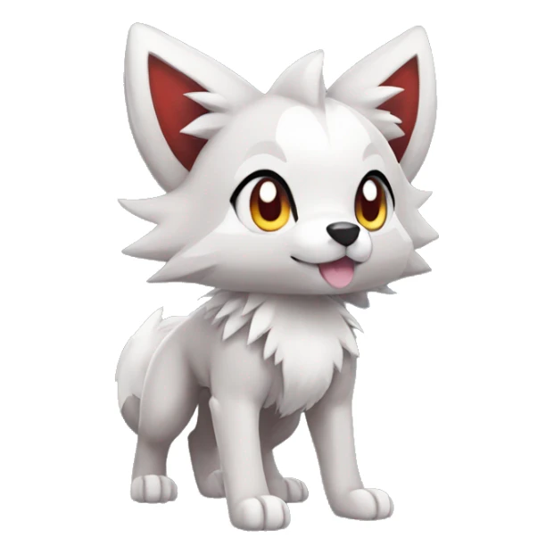 Kawaii Chibi Poochyena-Lycanroc-Pokémon Full Body sticker