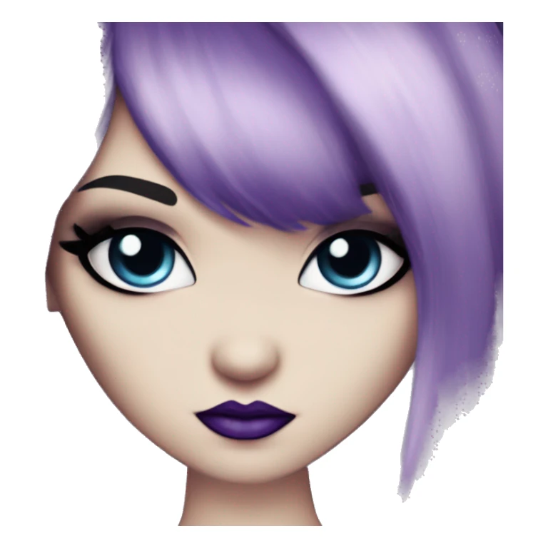 Elissabat-vampire-monsterhigh-goth-romantic-bangs-hair-purple-black-blue eyes sticker