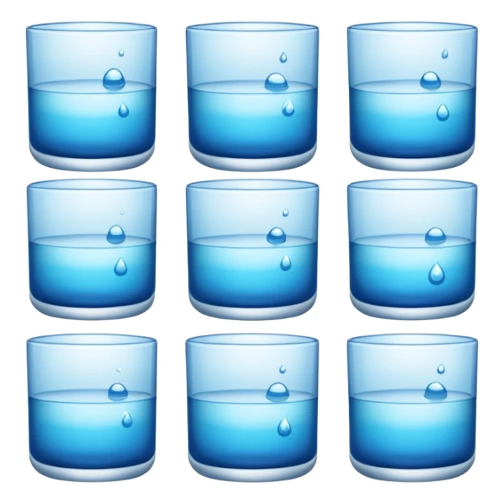 Use a series of frames showing the glass gradually filling with water sticker