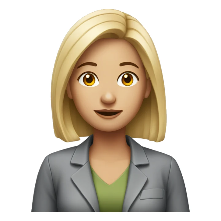 casual office girl portrait sticker