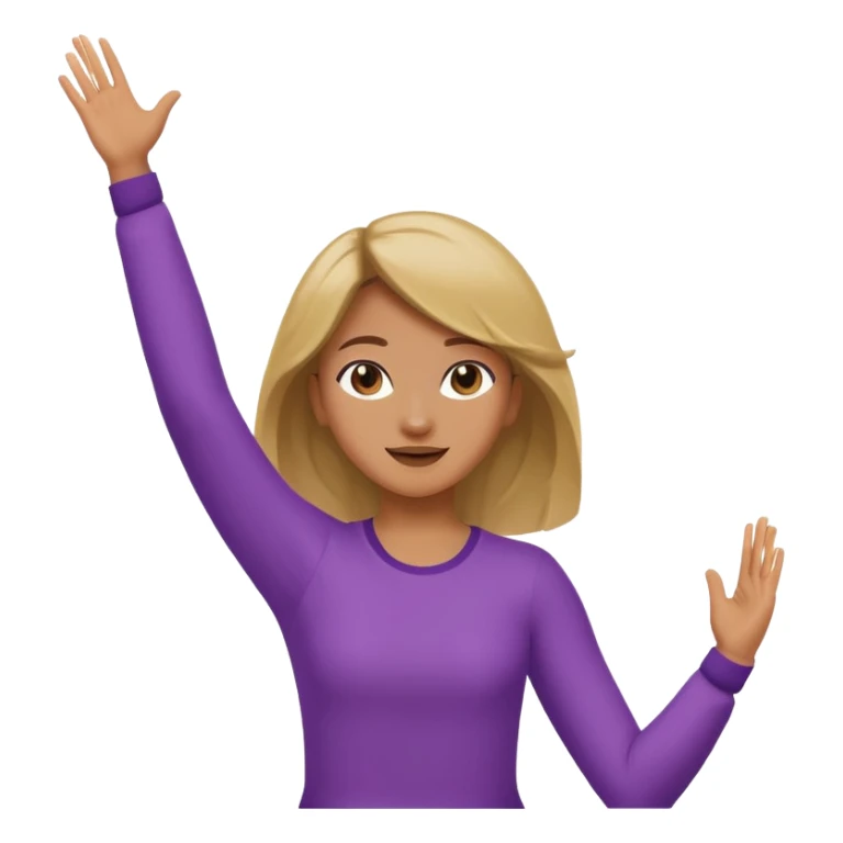 girl dancing arms up energetic sticker