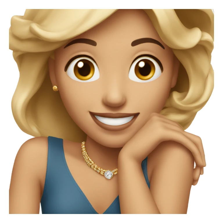 Happy woman with a Cartier sticker