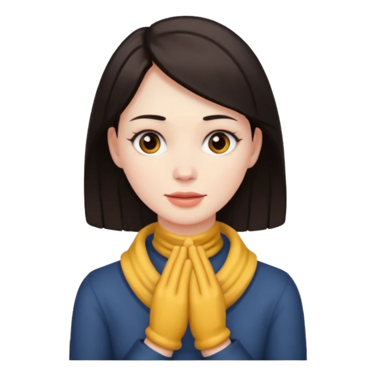 Woman with hands around her neck sticker