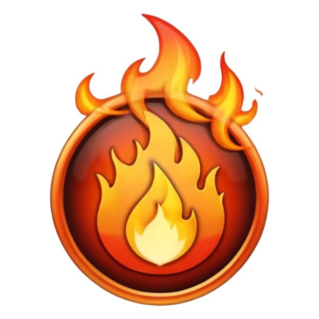 playbutton with flames sticker