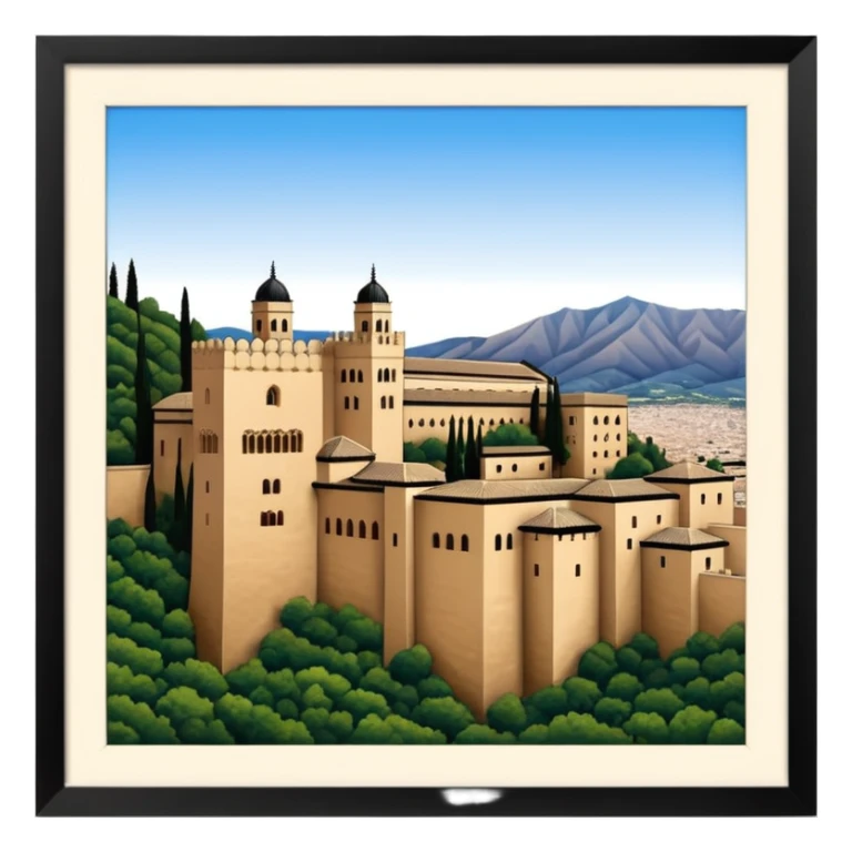 The alhambra of granada, spain  sticker