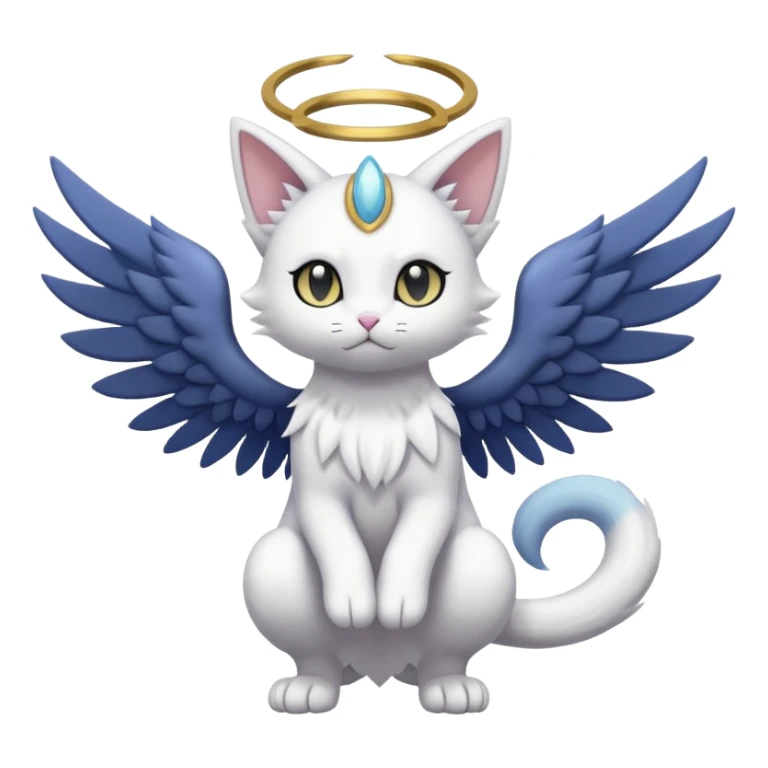 Delcatty-Absol-Meowth-Gatomon-fusion, full body sticker