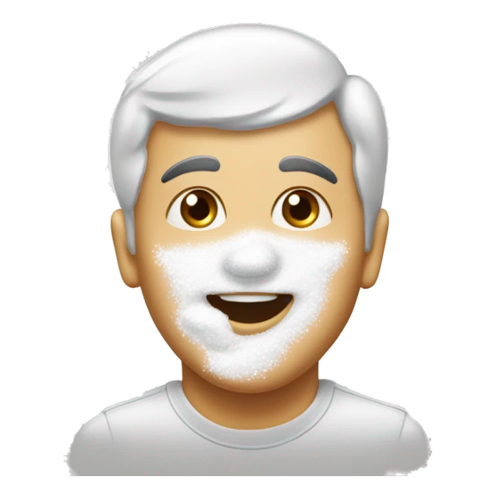 white nose snif powdered sugar sticker