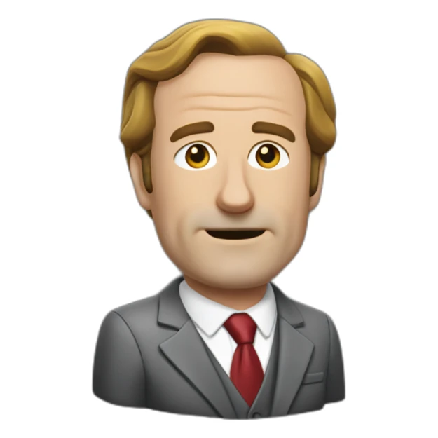 Saul Goodman with his classic ear pice sticker