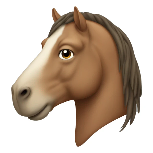 a horse with a face of walrus  sticker