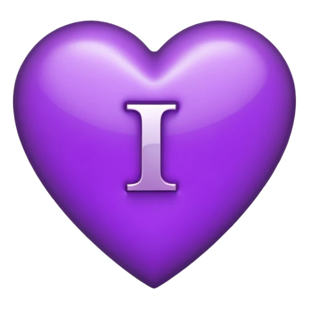 The Letter “i” inside a Purple Heart sticker