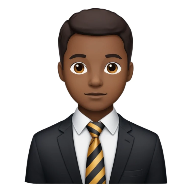 black male tie ribbon sticker