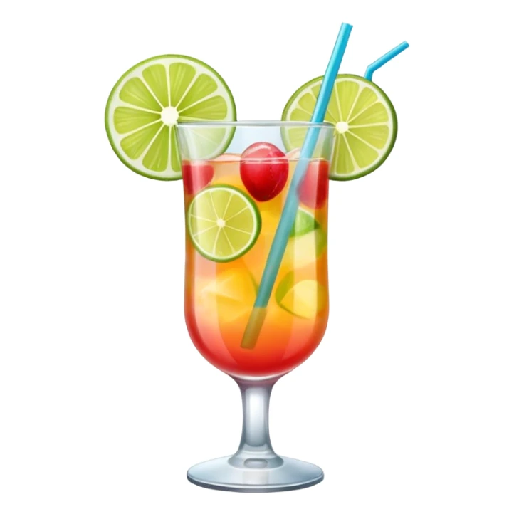a glass of summer cocktail sticker