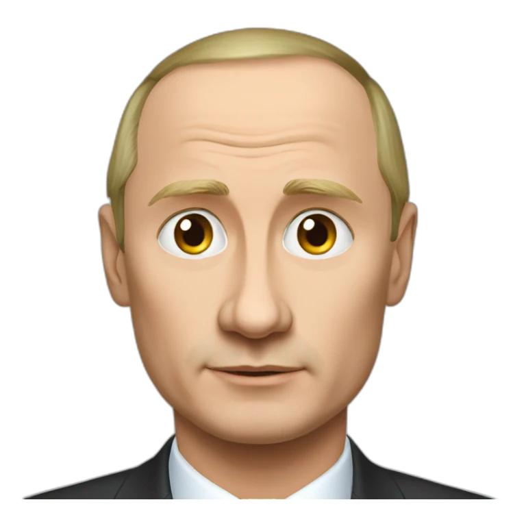 putin with x instead of eyes sticker