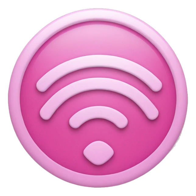 Pink Wi-Fi symbol emoji sticker