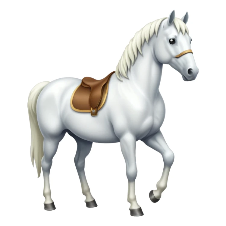 The white horse is realistic up close sticker