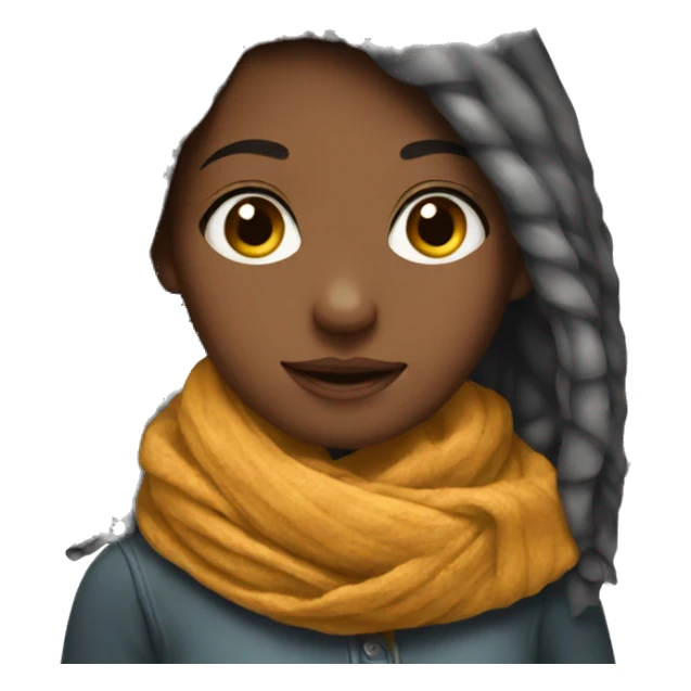 girl wearing a scarf sticker