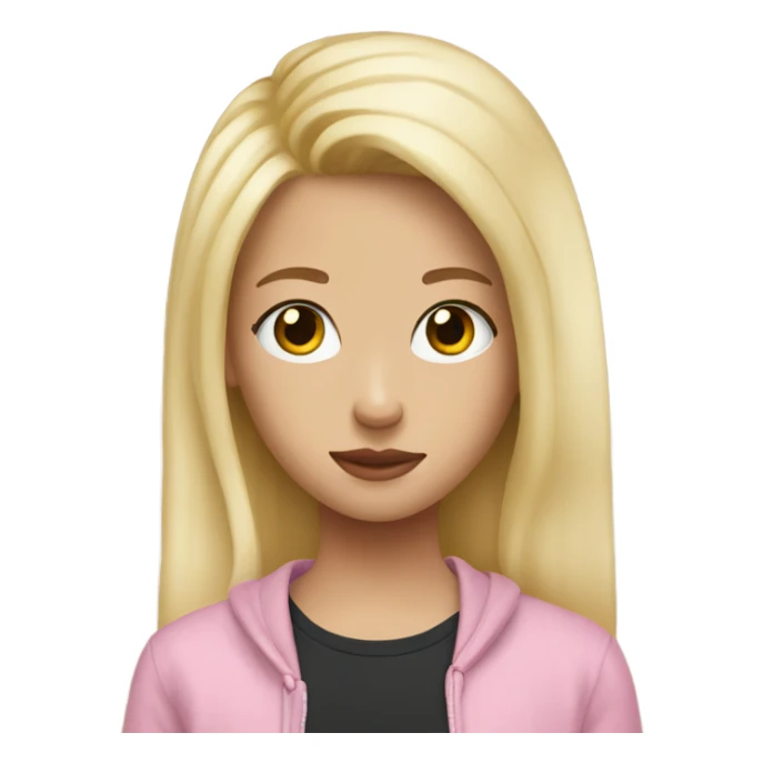 girl with blond hair watching tiktok sticker