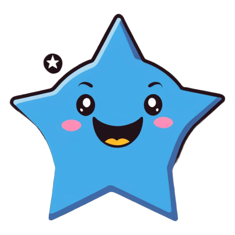 Excited face with big grin and stars in eyes sticker