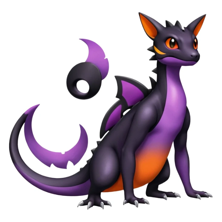 Salandit-Umbreon-Charmeleon-Fakémon-hybrid-creature (full body)  sticker