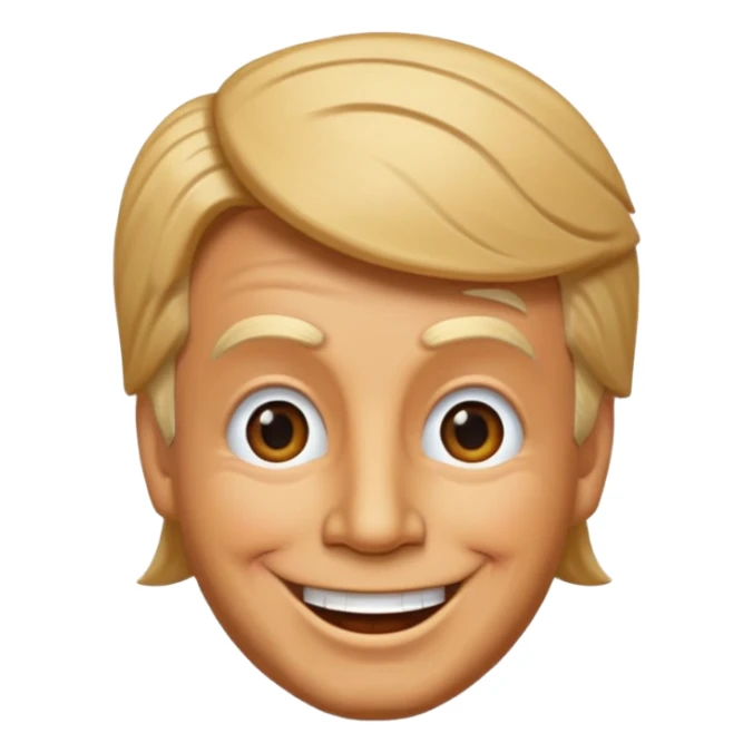 Pinocchio emoji with donald trump hair sticker
