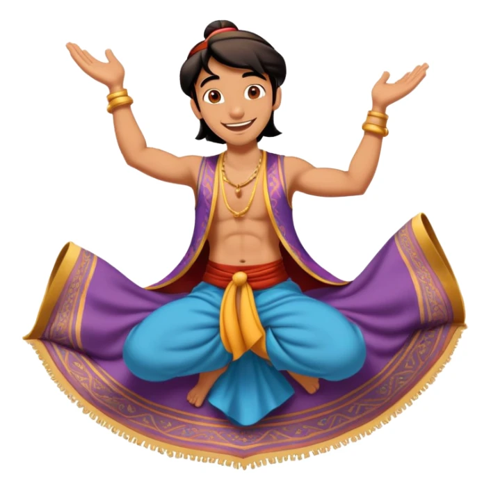 Aladdin sur un tapis volant sticker