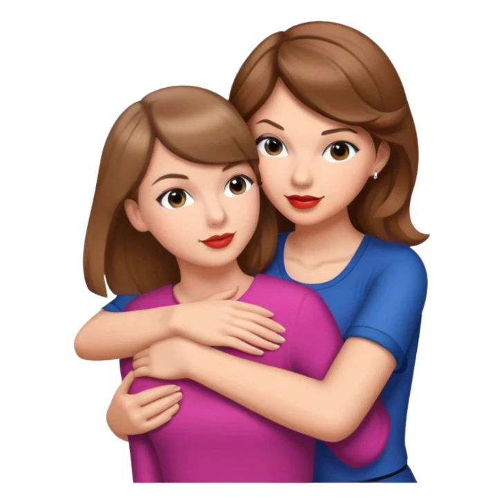 Taylor Swift hugging a girl with brown hair Created just now sticker