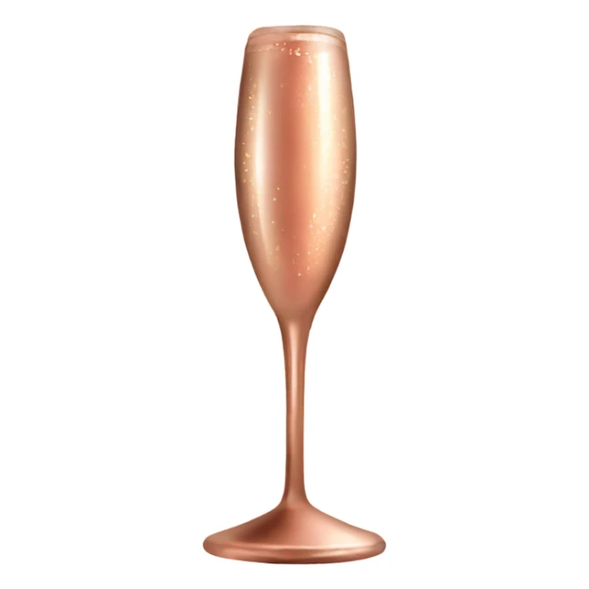 Rose gold color champagne sticker