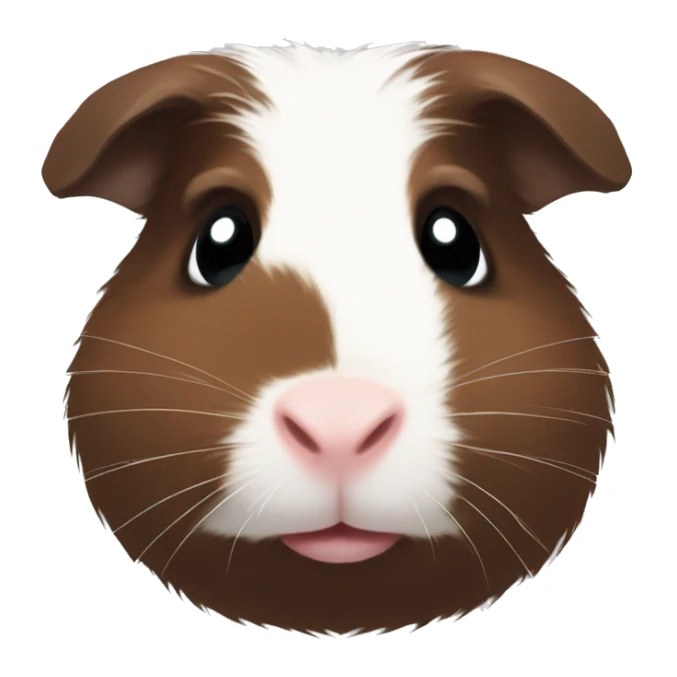 cute dark brown Guinea pig with white line fur between eyes sticker