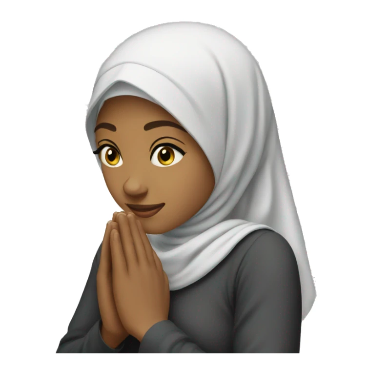 A young women with hijab praying  sticker