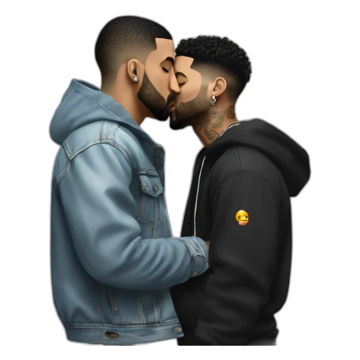 Drake kissing 21 Savage sticker