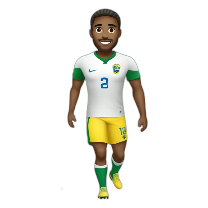 brazilian-playing-football sticker