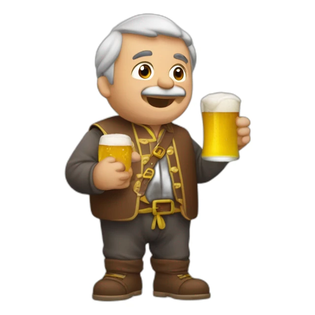 Pere aragonès bebiendo cerveza sticker