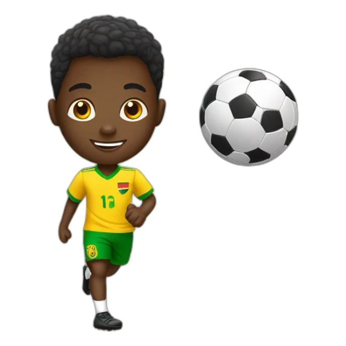  ghana boys playing soccer with ball sticker