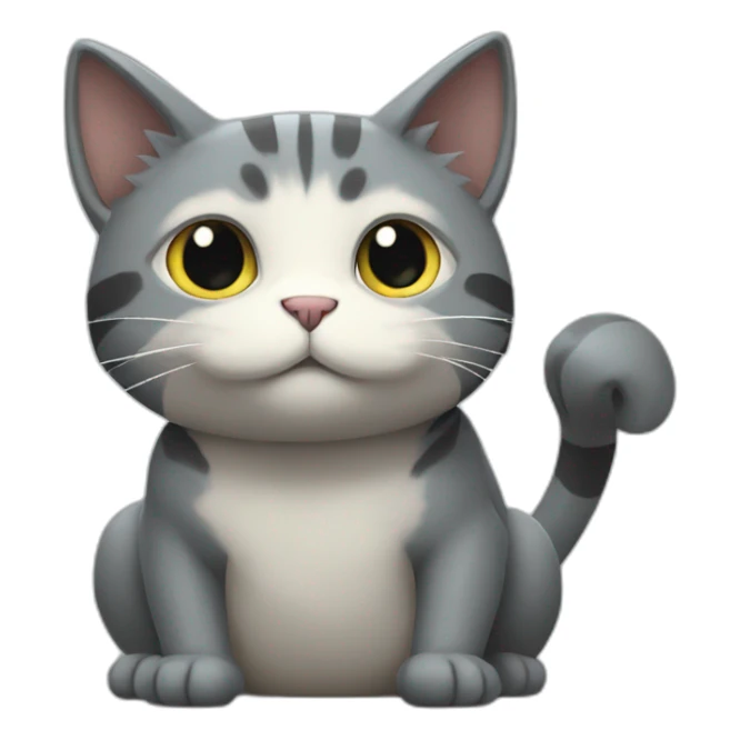 Sitting-Steel-Pokémon-cat sticker