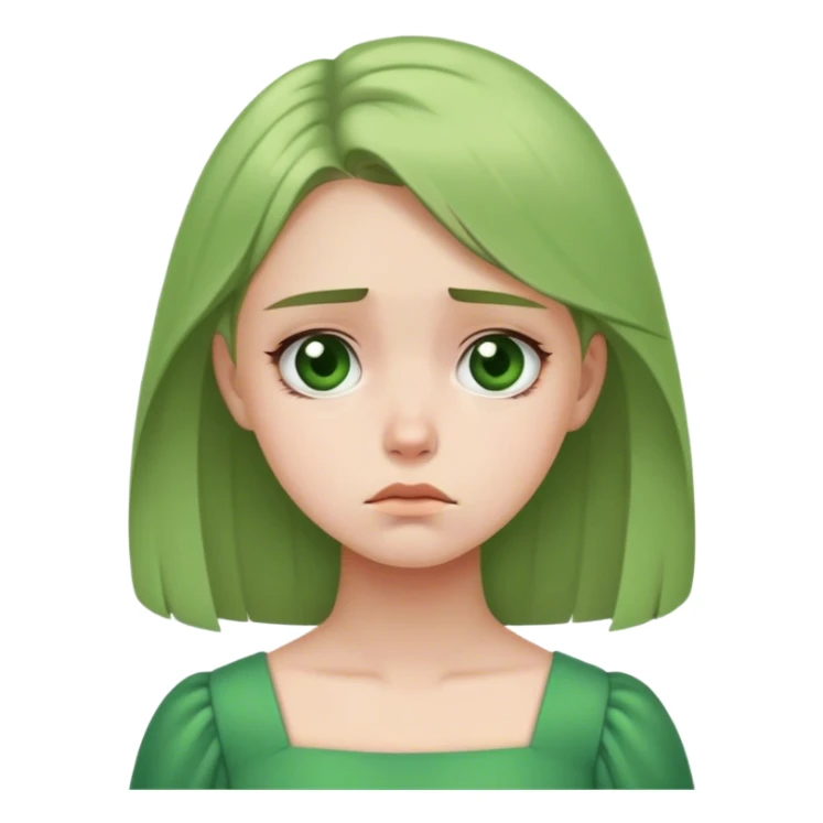 pink in green dress fairy saddest sticker