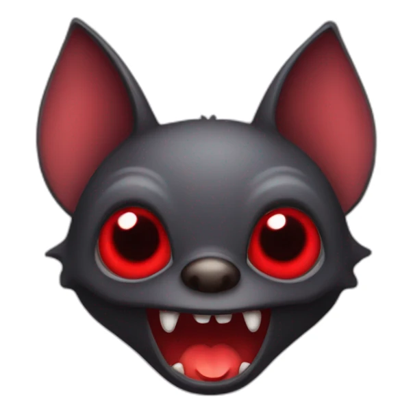 bat with red eyes sticker