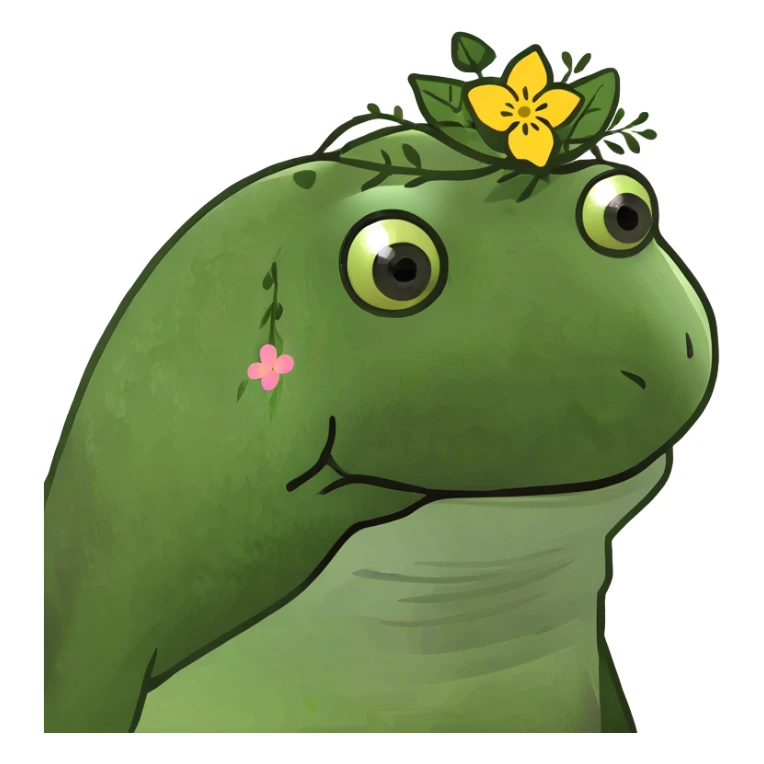 Rana dentro de un caparazón de caracol sticker