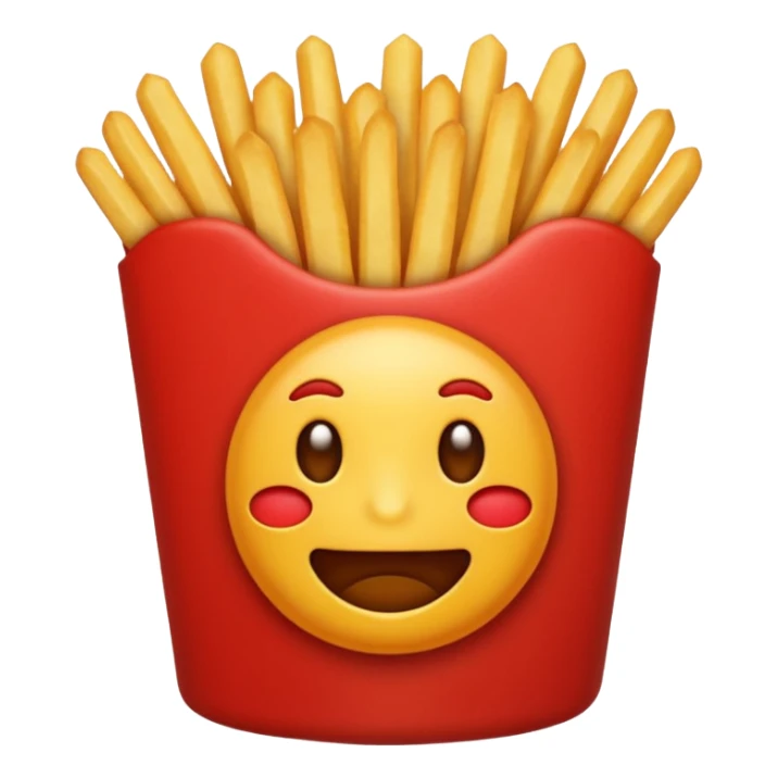 Red French frize emoji sticker