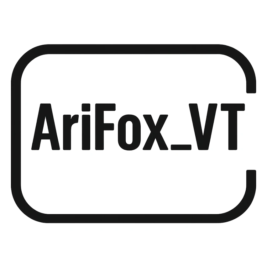 the GLOCK logo, except the letters say "AriFox_VT" sticker
