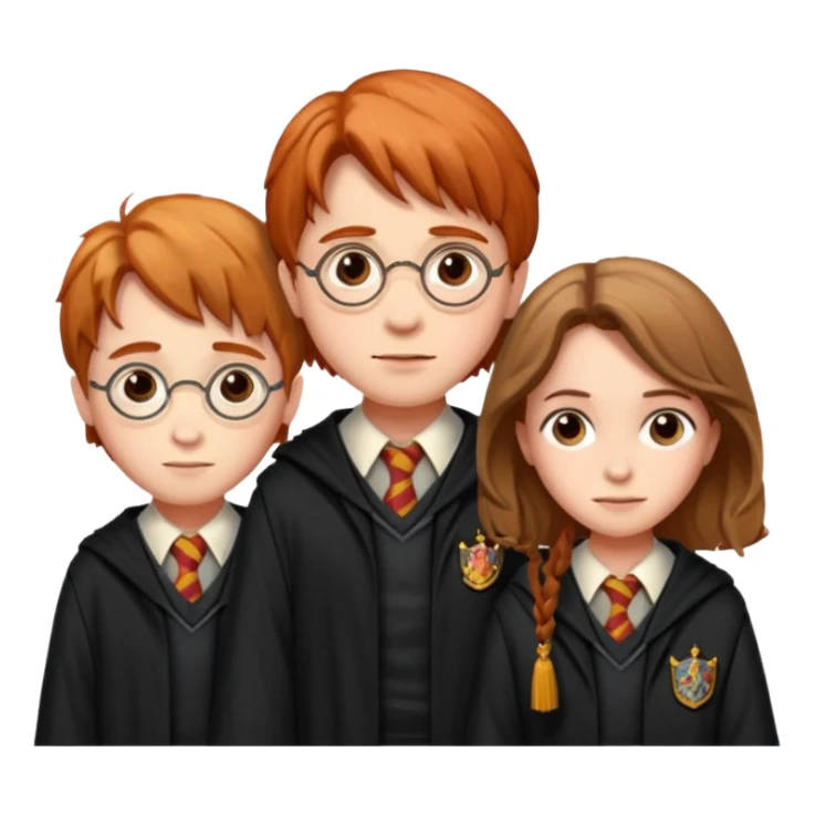 Harry Potter with Hermione Granger and Ron Weasley sticker