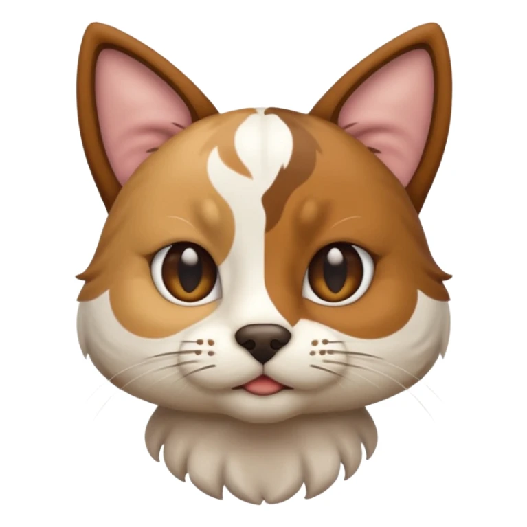 cat and dog merged together, one side cat, one side dog sticker