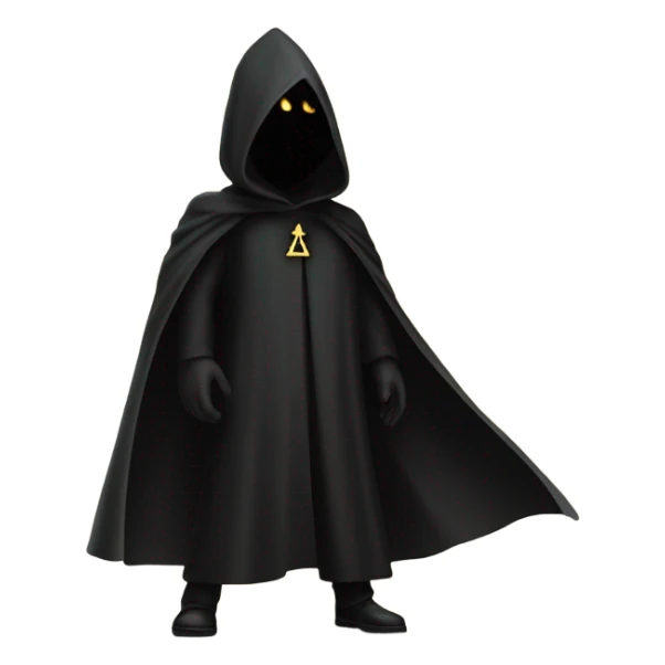 illuminati shadow figure in black cloak sticker