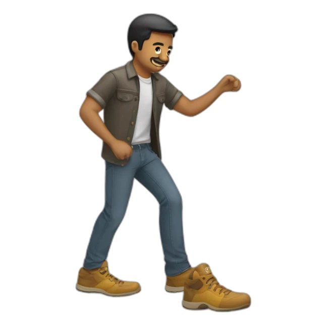 Hombre recibiendo zapatos sticker