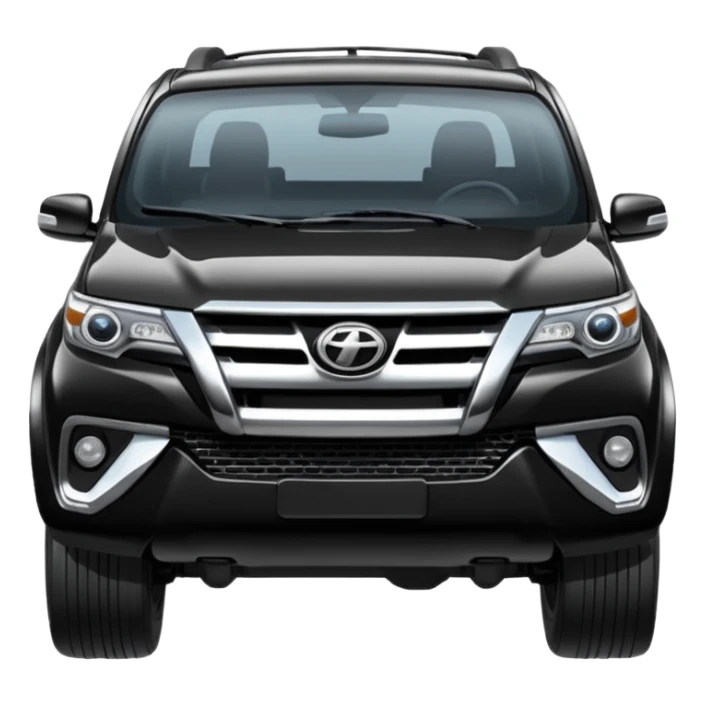 With black Fortuner sticker