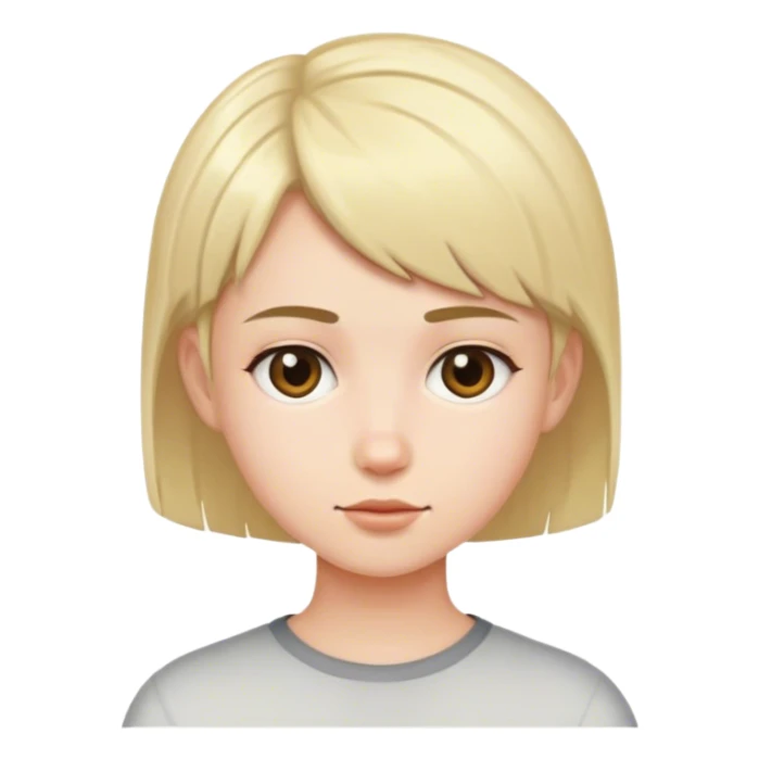 Girl with boy cut hair sticker