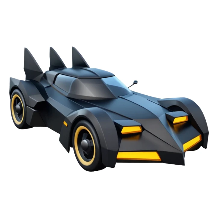  the animated series futuristic Batmobile loosely based on 1936 cord 812 (flat long faceted body) stealthy understated hot rod  sticker