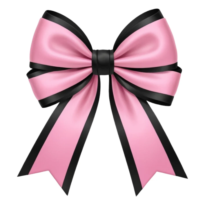 BLACKPINK-inspired gothic bow , no hearts, black and pink, cute,  sticker
