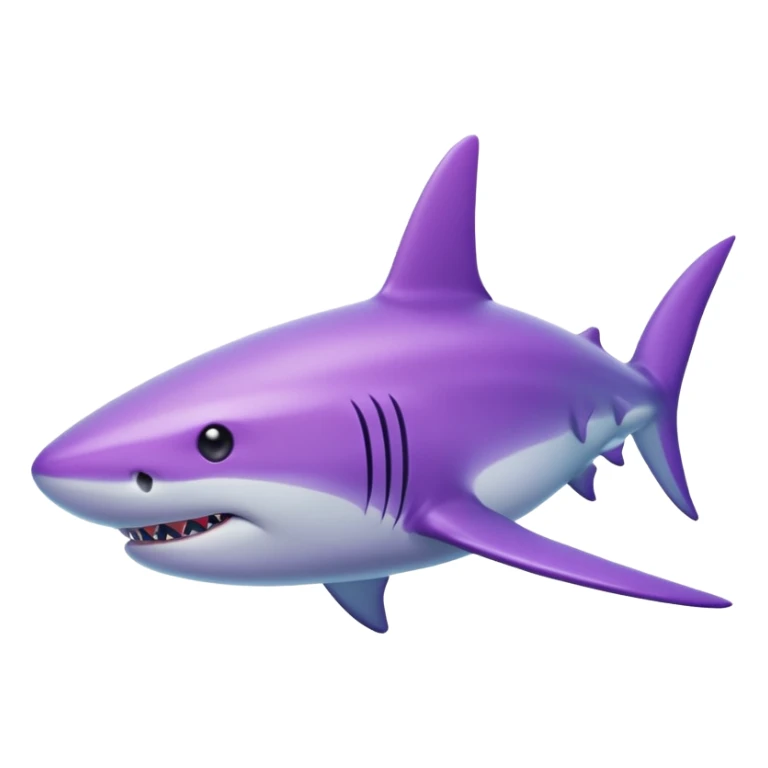 violet shark sticker