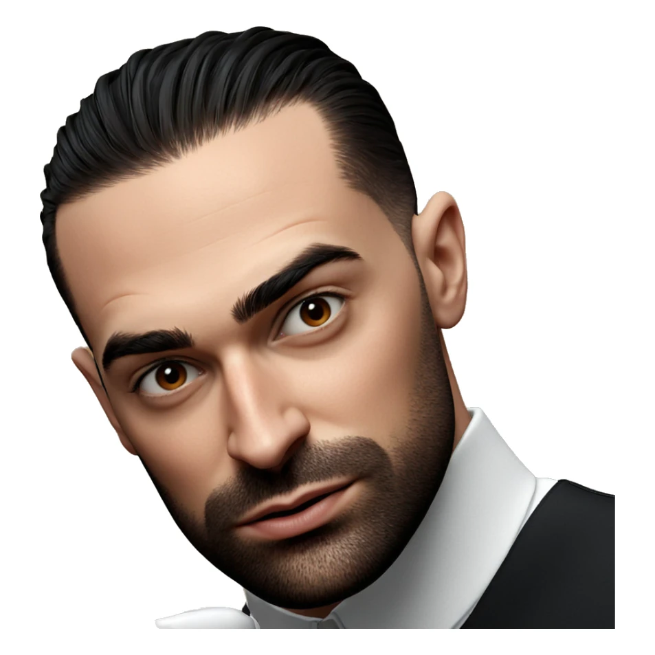 realistic portrait of a man sticker